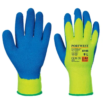 Image de Portwest A145 Cold Grip Handschuh Yellow/Blue Gr. L