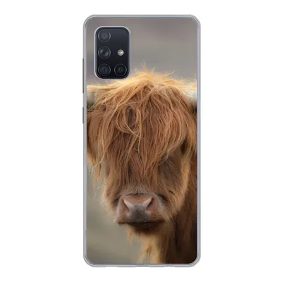 Produktbild von MuchoWow® Handyhülle Schutzhülle Hülle für Samsung Galaxy A51 Schottischer Highlander - Hörner - Haare Silikon Softcase Handy Hülle - Schutzabdeckung