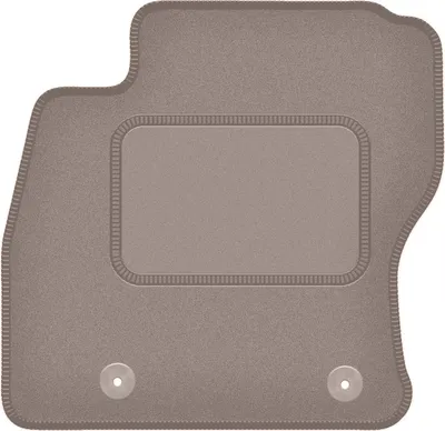Produktbild von Fahrerfußmatte Velours beige passend für Ford Focus MK2 (2006-2010, Cabrio) – mit Befestigungen – passgenau