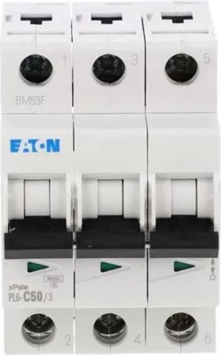 Produktbild von Leitungsschutzschalter 3P C 50A 6kA AC PL6-C50/3 286606
