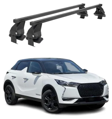 Image de Barres Transversales Menabo pour DS3 Crossback 2018-2024 Noir, Image générée par une IA