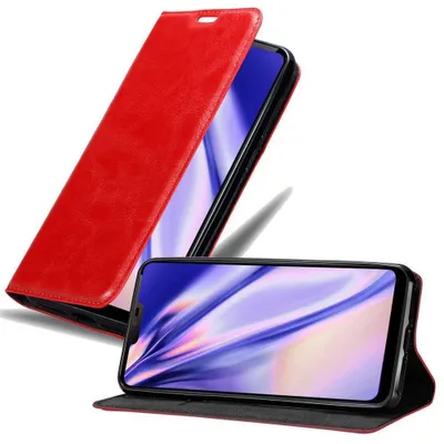 Immagine prodotto di Cadorabo custodia per LG G7 ThinQ / FIT / ONE cover protettiva in rosso custodia per cellulare cover chiusura magnetica