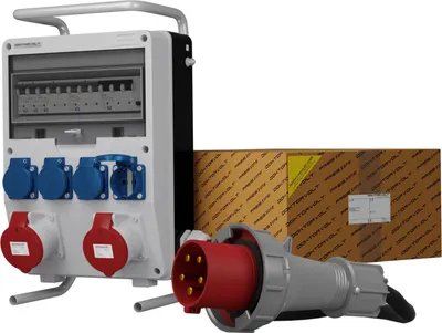 Produktbild von Stromverteiler TD-S/FI 2x32A 4x230 SKHU Kabel Gestell Doktorvolt 0182