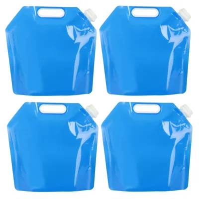 Image de Gourde pliable - Gourde d'eau pliable 5 litres - Plastique sans BPA - Pour camping et pique-nique