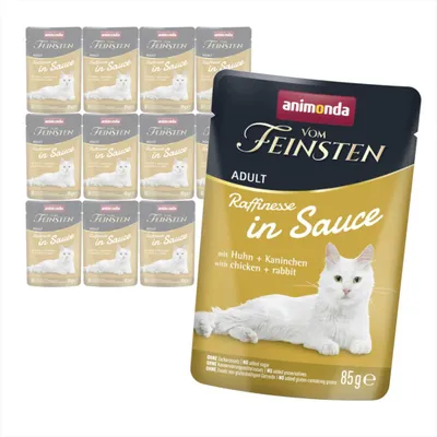Produktbild von Animonda Vom Feinsten 12x85g Nassfutter für Katzen Huhn mit Kaninchen in Sauce