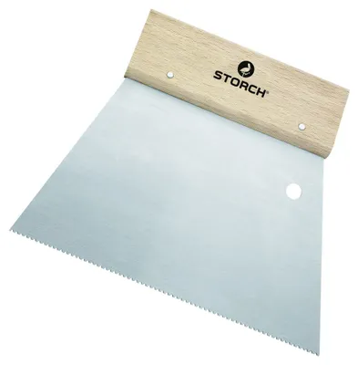 Produktbild von STORCH Trapez-Zahnspachtel A1, 250 mm, mit Holzgriff
