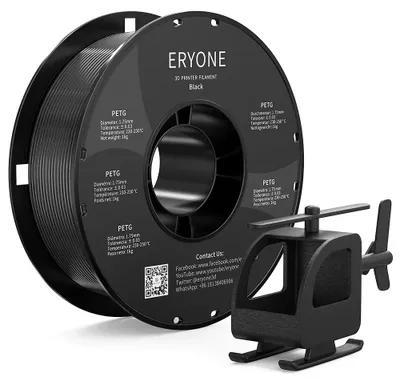 Obrázok produktu pre PETG vlákno pre 3D tlač – 1,75 mm – Vysoká presnosť ±0,03 mm – Cievka 1 kg – Čierna