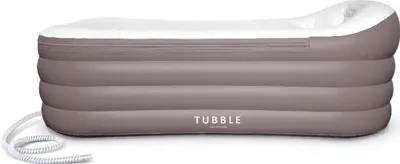 Produktbild von Tubble® Compact Aufblasbare Badewanne - Verwendung als Heiß- und Eisbad - Schneller Aufbau in 1min - Faltbare Badewanne für Erwachsene bis zu 170cm - Ambient Taupe - 200L