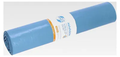 Produktbild von 10er SET DEISS - PREMIUM - 120 Liter Abfallsäcke Typ 60 BLAU - 25 Stück auf Rolle