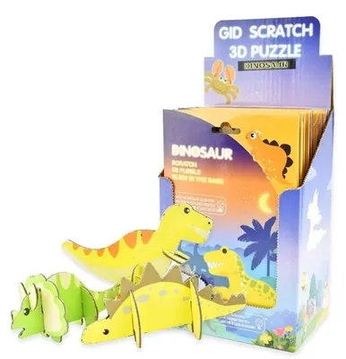 Immagine prodotto di Puzzle 3D da grattare Dinosauri fosforescenti