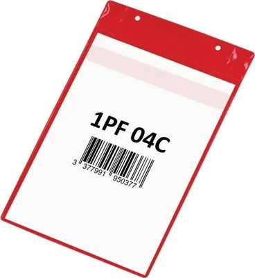 Produktbild von DJOIS Kennzeichnungstasche Neodym 170143 A4XL rot 5 St./Pack.