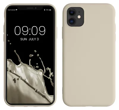 Produktbild von kwmobile Hülle kompatibel mit Apple iPhone 11 Hülle - gummierte TPU Silikon Handyhülle - Schutzhülle für kabelloses Laden - Case in Creme