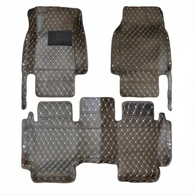 Produktbild von Auto Fußmatten Set Kunstleder Schwarz Beige – 5-Sitzer 2007–2013 – Maßgeschneiderte wasserdichte Automatten Innenraum Schutz
