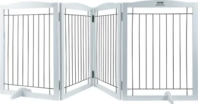 Produktbild von Hundetor Haustierzaun Kinderschutzgitter Klappbar Weiß 610x813mm