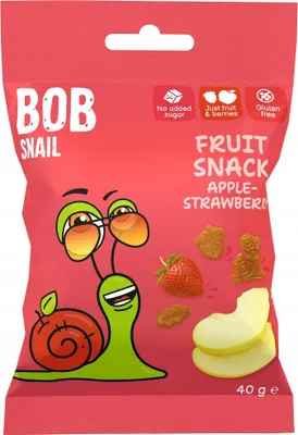 Obrázok produktu pre Bob Snail Ovocné želé jablko jahoda 40 g
