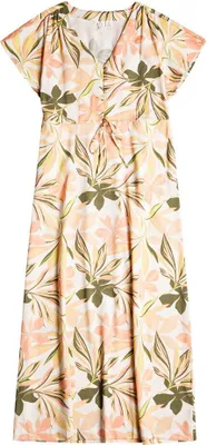 Produktbild von Roxy Dynamite Girl Again Kurzarm Midi-kleid Weiß S Frau Weiß S