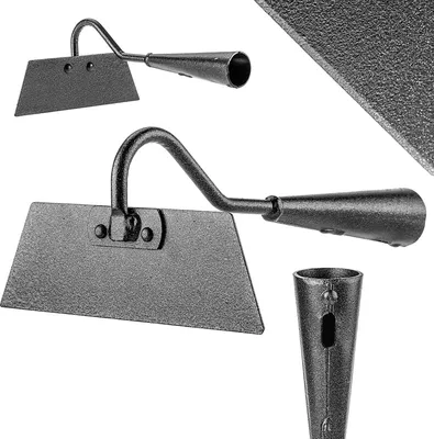 Image de KADAX Bineuse de jardin sans manche, forme trapézoïdale, noir, 16 cm