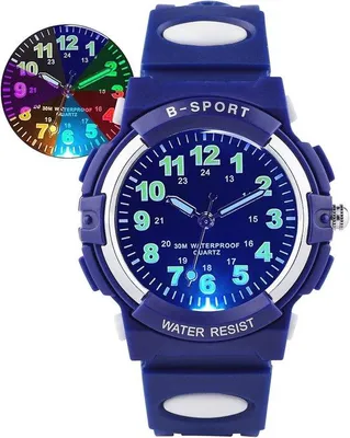 Productafbeelding van Kleurrijk Analoog Kinderhorloge – 3 ATM Waterdicht, Ideaal voor Jongens en Meisjes van 5 tot 16 Jaar