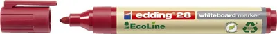 Image de 10x Edding 4-28002 28 Marqueur de tableau EcoLine - rechargeable, 1,5 - 3 mm, rouge