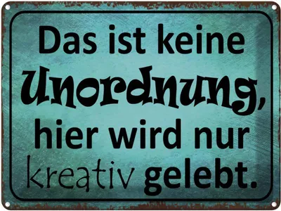 Produktbild von vianmo Blechschild 30x40 cm das ist keine Unordnung hier Spruch Zitat