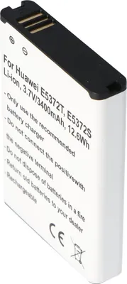 Produktbild von Akku passend für Huawei E5372T, E5372S, Li-Ion, 3,7V, 3400mAh, 12,6Wh