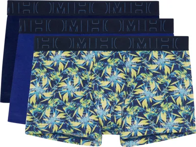 Produktbild von HOM 3er Pack Herren Boxer Boxerline Tropical #2 Größe M-XXL Navy Blue Print
