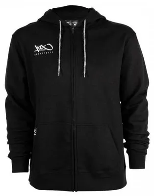 Produktbild von K1X Hardwood | Basketball Zip Hoody | Kapuzen Pullover Jacke, Farbe:Schwarz, Kleidergröße:XS