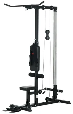 Produktbild von Kabelzugtrainer, Stahlrahmen, faltbares Design, Schwarz, Schwarz