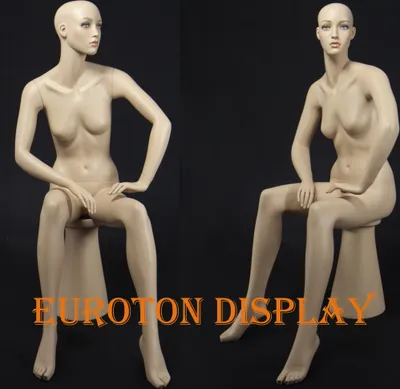 Produktbild von J-8 Schaufensterpuppe Schaufensterfigur weiblich Neu mit Gesicht. Hautfarbe sitzend