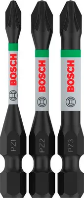 Produktbild von PRO Pozidriv Impact Bit Set, PZ1, PZ2, PZ3, 55 mm, 3-tlg.
