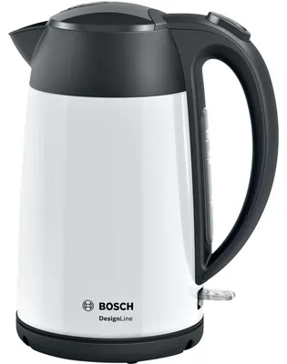 Produktbild von Bosch TWK3P421, 1,7 l, 2400 W, Schwarz, Weiß, Edelstahl, Wasserstandsanzeige, Überhitzungsschutz