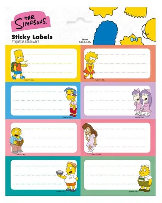 Produktbild von Die Simpsons Selbstklebende Etiketten (10)