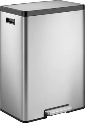 Immagine prodotto di EKO - Pattumiera a pedale EcoCasa 2 45 litri - Acciaio inox plastica - Acciaio inox opaco