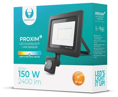 Produktbild von Flutlichtstrahler Bewegungsmelder 30W150W LED Fluter 4500K Außen Beleuchtung