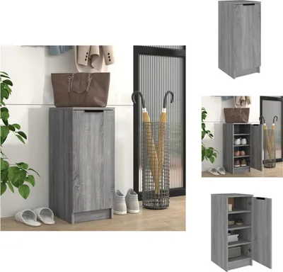 Zdjęcie produktu dla vidaXL Szafka na buty Szara Sonoma 30x35x70 cm Materiał drewnopochodny - Stojaki i szafki na buty