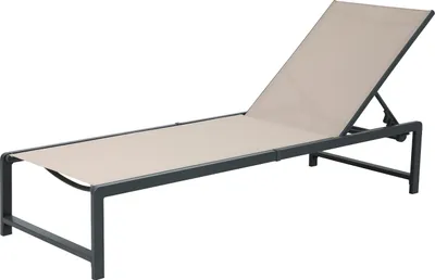 Produktbild von AXI Zane Gartenliege in Grau / Braun | Sonnenliege aus Stahl mit verstellbarer Rücklehne - 5 Positionen | Sonnenbett / Liege für Draußen / Garten