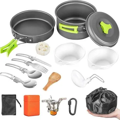 Produktbild von Kochgeschirr-Set, tragbar, Outdoor, Wandern, Camping