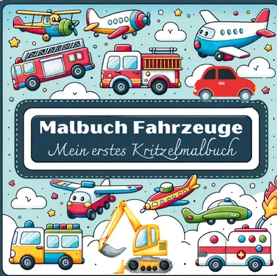 Produktbild von Malbuch Fahrzeuge - Mein erstes Kritzelmalbuch