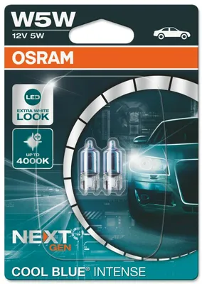 Produktbild von Glühlampen OSRAM W5W 12V W2.1x9.5d 5W Cool Blue Intense, Next Generation, +100%, 2St.