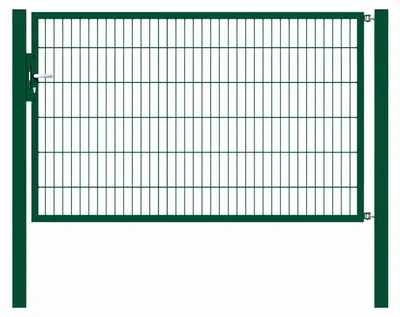 Immagine prodotto di Alberts 647681 Cancello singolo Flexo con accessori, verde, larghezza 200 cm, altezza 120 cm
