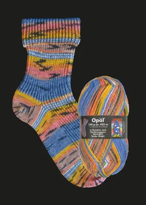 Produktbild von Opal Hundertwasser II | 4-fach Sockenwolle 100g | Farbe 2103