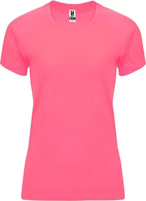 Image de Roly Sport CA0408 | Bahreïn Woman T-shirt à manches raglan - Couleur : Fluor Pink Lady 125 - Taille : XXL