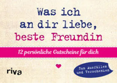 Obrázek produktu pro Was ich an dir liebe, beste Freundin - 12 persönliche Gutscheine für dich