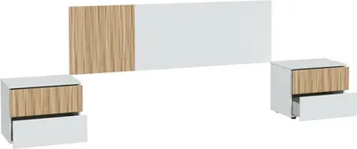 Image de Armony - Tête de Lit, 266x34 cm Marron, Double