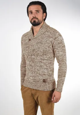 Produktbild von SOLID SDPhil Herren Pullover Strickpullover Grobstrick Pullover mit Schalkragen 100% Baumwolle Regular fit