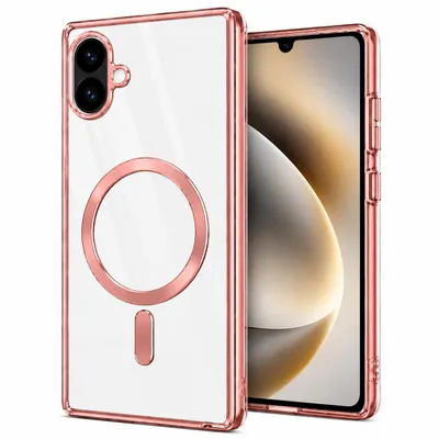 Produktbild von Magnet Handy Hülle passend für Samsung Galaxy A08 | Schutzhülle mit Kameraschutz Tasche Schutz Case | kompatibel mit Magsafe | TPU Silikon Rosegold