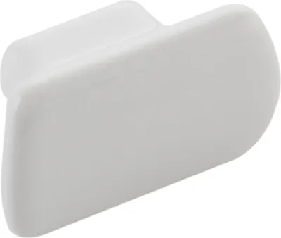Image de Furnipart Bouton de meuble Vanilla largeur 49,5mm LA 16mm - Bouton de meuble en céramique - Bouton pour armoire et commode, céramique blanche