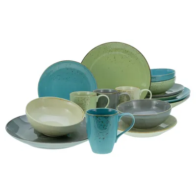 Obrázok produktu pre CreaTable, 19951, Nature Collection Bunt, Kombiservice 16-tlg, Steinzeug
