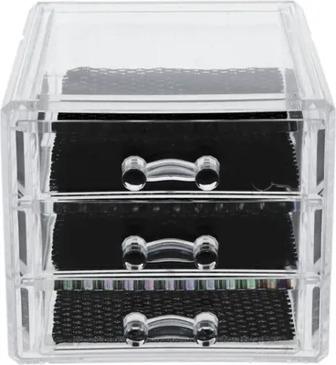 Produktbild von Transparente Schmuckschatulle mit 3 Schubladen