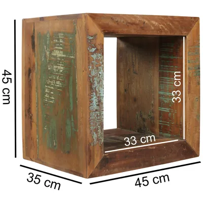 Produktbild von Beistelltisch Kalkutta 45 x 45 x 35 cm | Massivholz Cube